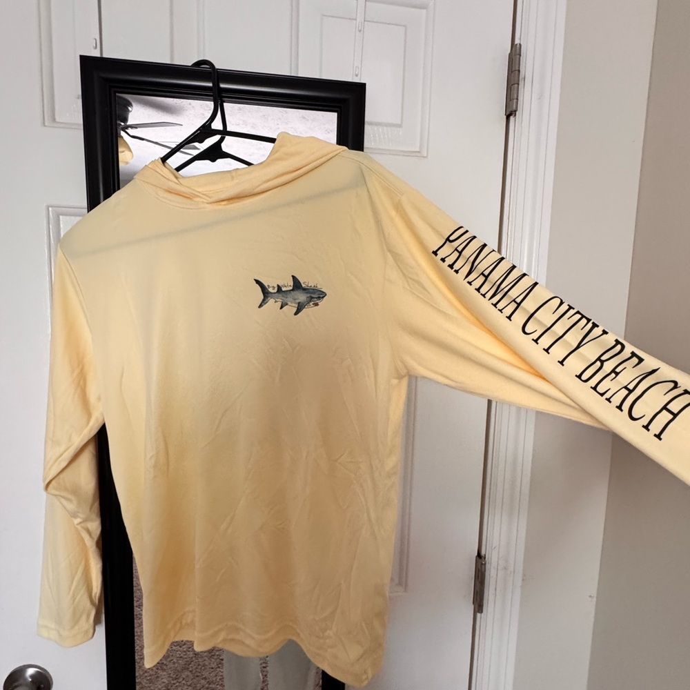 Yellow Kids Shirt with Shark Design